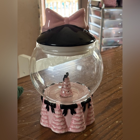 Peppermint And Pine Other - 🎀 Peppermint & Pine Light Up Pink Bow Candy Jar